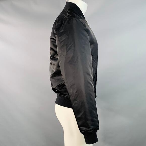 JOHN ELLIOTT Bogota II Size S Black Nylon Zip Up Bomber Jacket - Picture 2 of 8